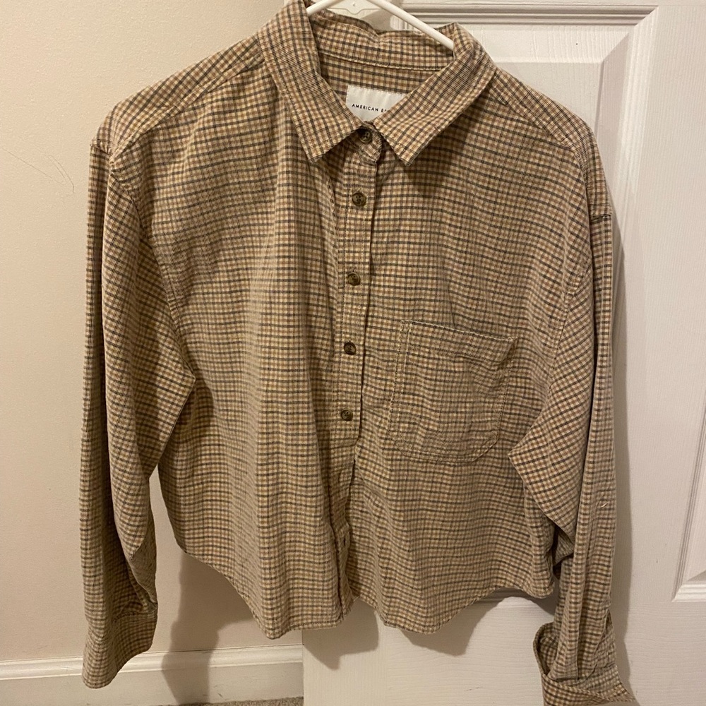 Cropped American eagle flannel